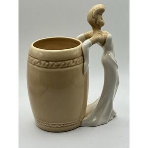 Vintage Dorothy Kindell Nude Figural Mug Beige Cream Ceramic Barware